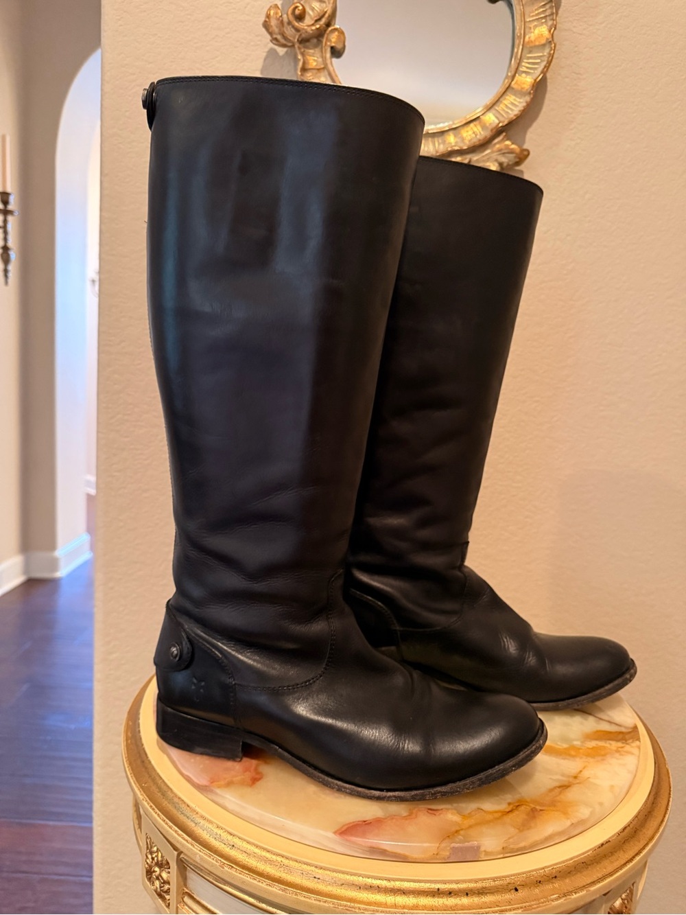 Frye Tall Black Leather Boots
